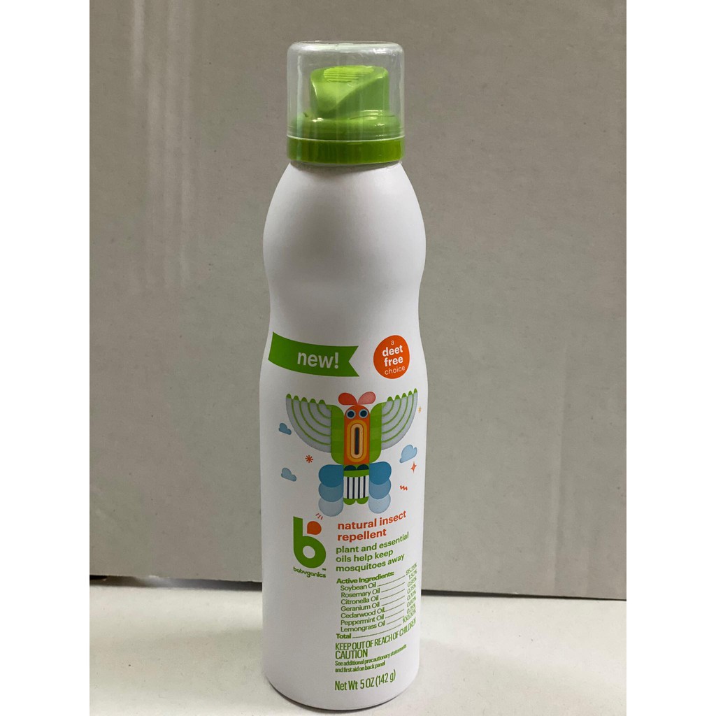 Xịt Chống Muỗi Babyganics Natural Insect Repellent Cho Bé 142g - Mỹ