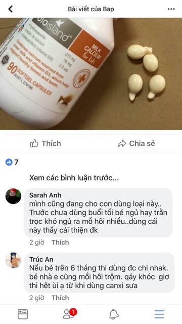Canxi milk củ la Úc