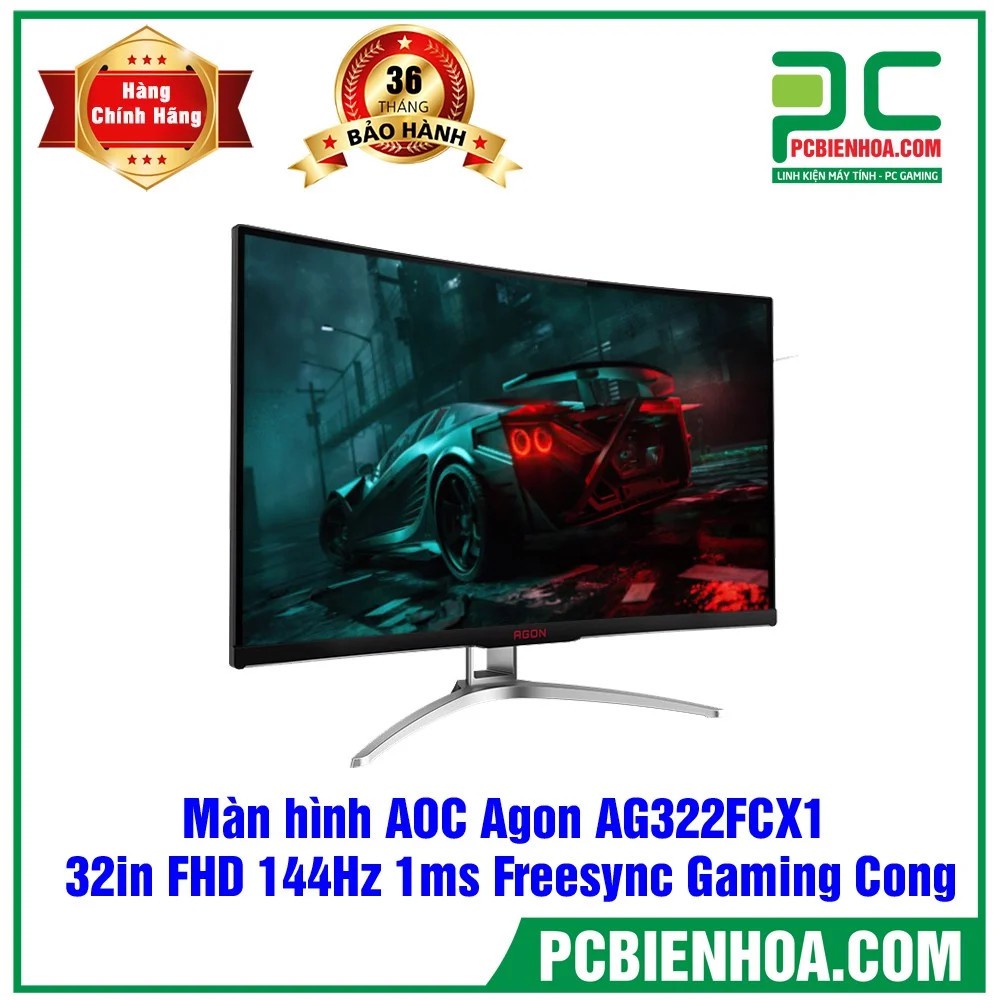 [Mã 159ELSALE hoàn 7% xu đơn 300K] MÀN HÌNH CONG AOC AGON AG322FCX1 32IN FHD 144HZ 1MS FREESYNC GAMING