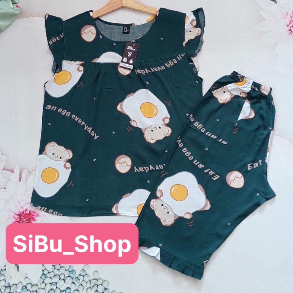 Đồ bộ nữ lửng mặc ở nhà 🏵️🌺💲FREE SHIP💲🏵️🌺 chất liệu tole hai da loại 1, mát mẻ, trẻ trung, mặc được cho bà bầu