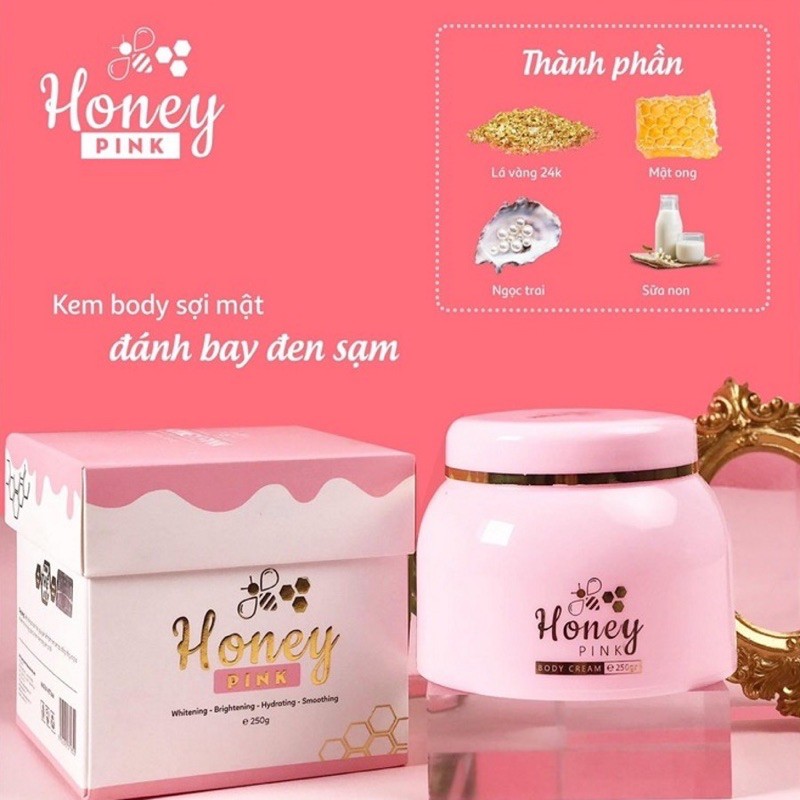 Kem Dưỡng Trắng Da Sợi Mật - Body Honey Pink