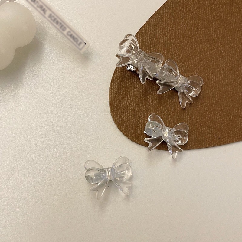 Kẹp tóc mỏ vịt hình nơ (kẹp tóc mái, nửa bên) phong cách Hàn Quốc Mua Tất (muatatshop)