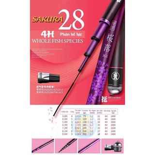 Cần câu đài sakura tím 4h-chính hãng song bảo