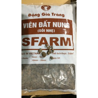 VIÊN ĐẤT NUNG ( SỎI NHẸ ) - TÚI 5 lít Size 5-10MM