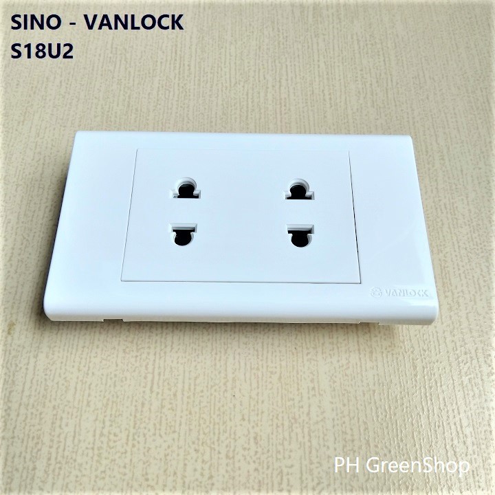 Ổ đôi SINO VANLOCK - Ổ cắm đôi dòng S18 chính hãng