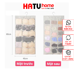 Túi Vải Đựng Đồ Lót Chia Ngăn Có Móc Treo Tiện Dụng Size Lớn 30 Ô - CH39