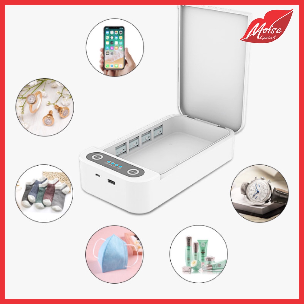 🔻Hộp Khử Trùng Khử khuẩn Điện Thoại hoặc các dùng cụ nhỏ trên xe oto Bằng Tia UV. Diệt khuẩn 99.9%