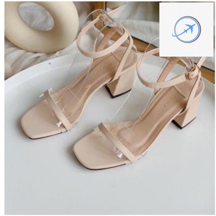 Giày cao gót quai nhỏ thanh lịch,dây chéo hậu,gót 7 phân,đủ size từ 33 đến 44 QLY ️🎼️🎼