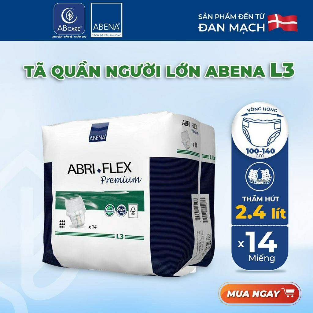 Tã quần người lớn, người già, sau sinh nhập khẩu Đan Mạch Abena Abri Flex Premium (Gói 14 miếng)