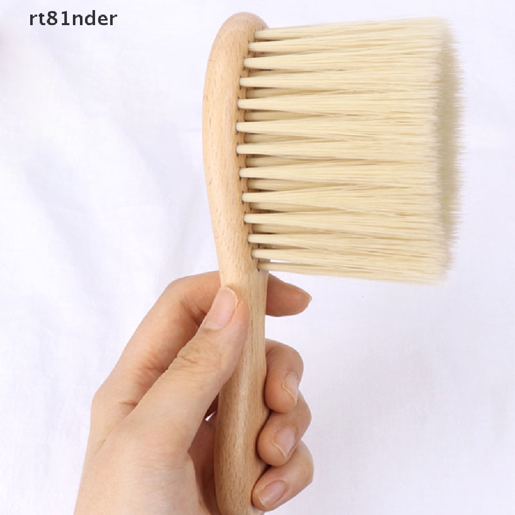 Cọ phủi tóc cắt tạo kiểu vùng cổ và mặt bằng gỗ dành cho tiệm cắt tóc