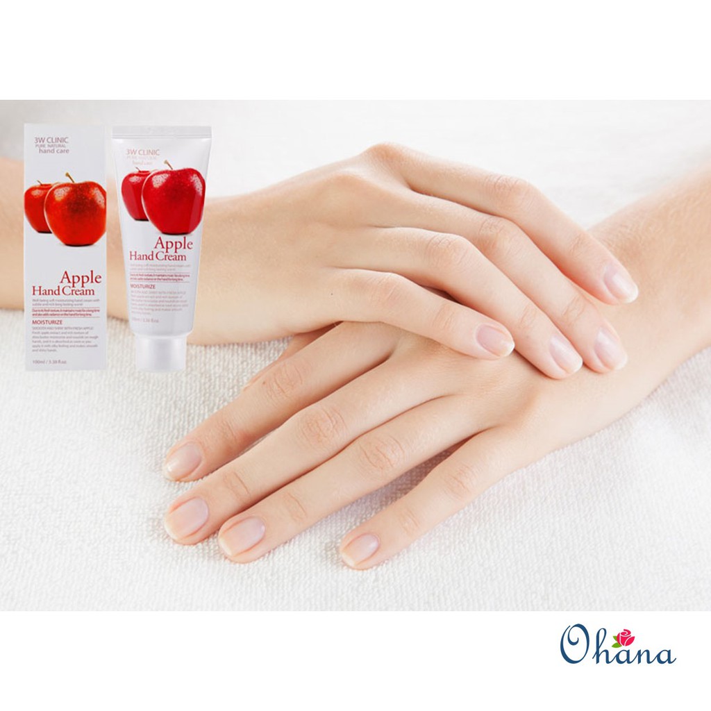 Kem Dưỡng Da Tay Hương Táo 3W Clinic Apple Hand Cream 100ml - Chính hãng