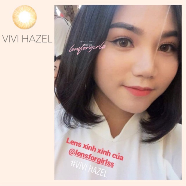 &lt;MẪU CLEAR&gt; Kính áp tròng VIVI HAZEL của Olens (HSD: 3-6 tháng)