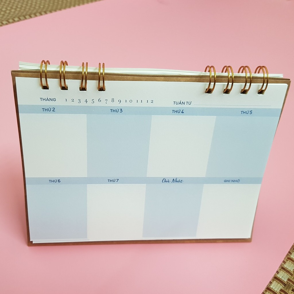 Sổ để bàn Weekly Planner, sổ kế hoạch WIK-LM63 - Blueangel