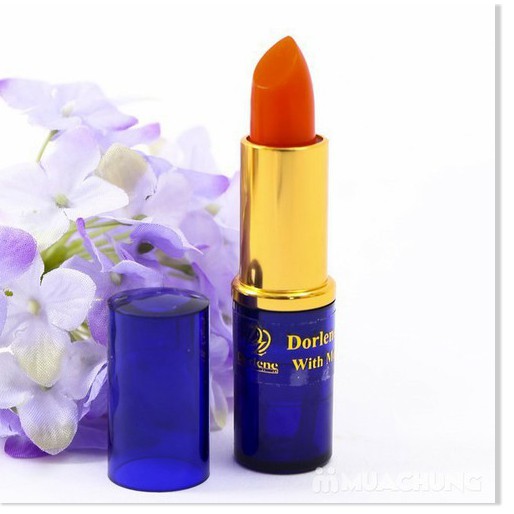 Combo giảm thâm môi gồm Son sâm DORLENE HERBAL PINK LIP Thái Lan và Son gió dưỡng môi JACKELIN Thái Lan MÀU XANH