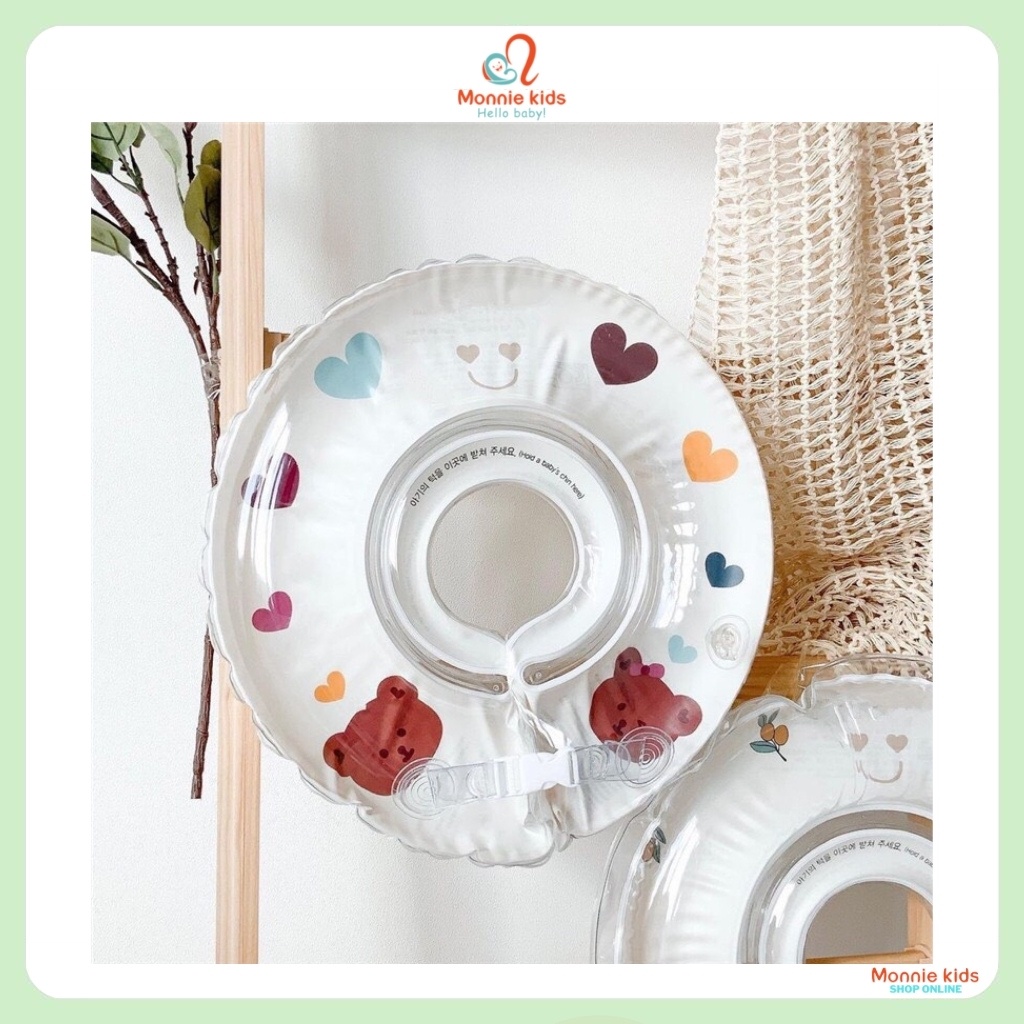 Phao cổ tập bơi Playing Bar Rot cho bé sơ sinh, phao đỡ cổ chống lật an toàn - Monnie Kids