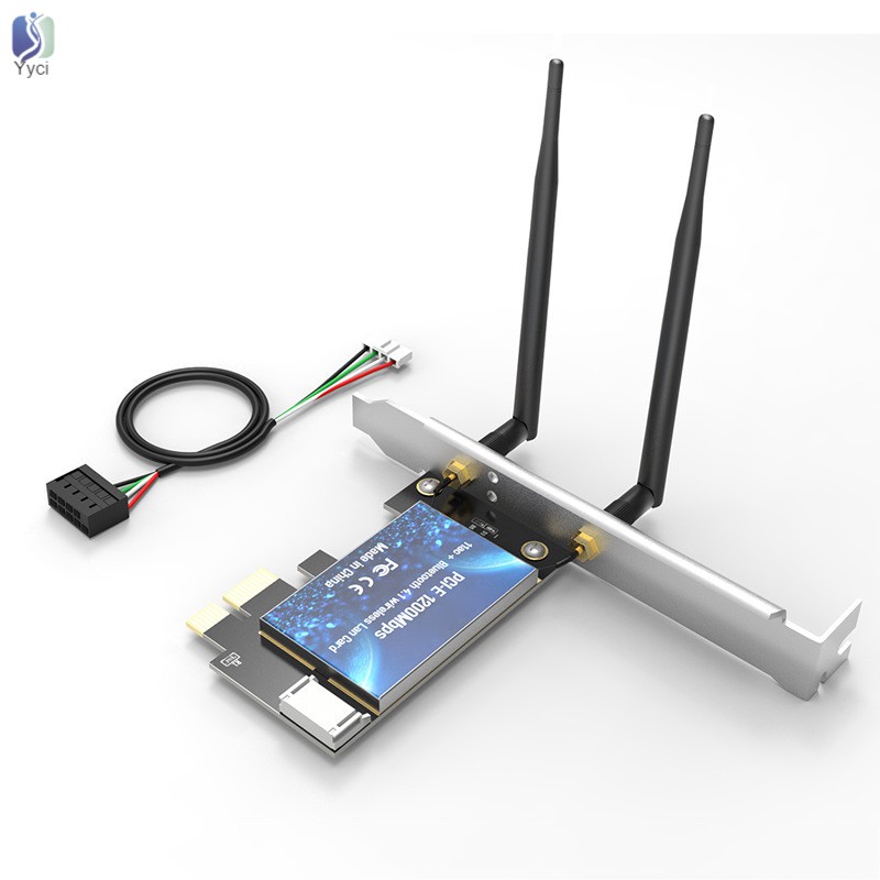 Yy EDUP 1200Mbps PCI-E WiFi Wireless Card Adapter Bluetooth 4.1 for Desktop PC @VN