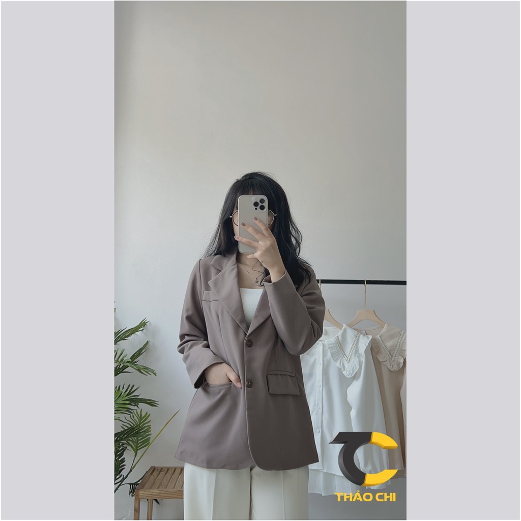 Áo khoác Blazer nữ chất tuyết mưa, áo khoác ves nữ đơn giản, nhẹ nhàng, trẻ trung phong cách Hàn Quốc | BigBuy360 - bigbuy360.vn