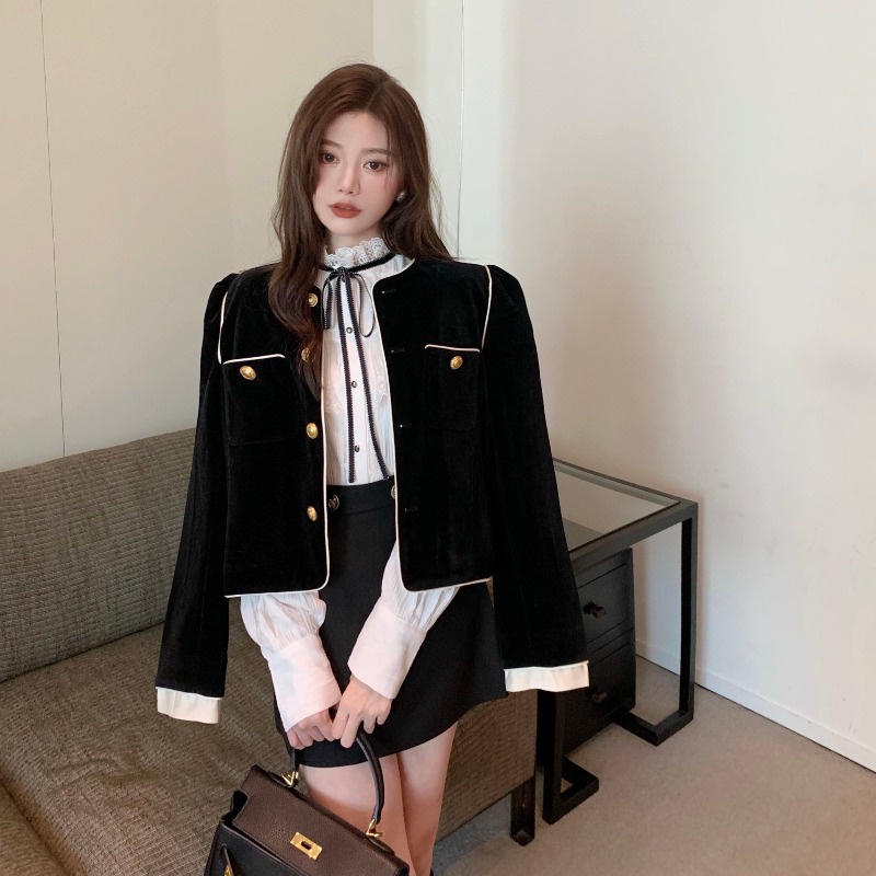 [ORDER+ẢNH THẬT] Set áo nhung dài tay nút bấm sang trọng váy ôm điệu đà Ulzzang siêu đẹp ❤️ | BigBuy360 - bigbuy360.vn