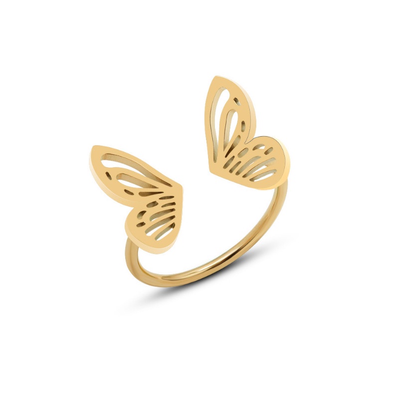 Nhẫn Nữ Butterfly Titan Ko Đen TT 3867