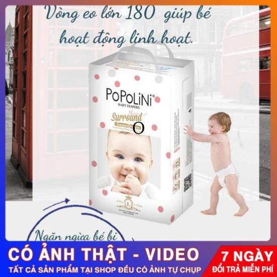 tã dán popolini size m 60 miếng cho bé từ 5 đến 10 kg, an toàn chống hăm, mỏng nhất hiện nay