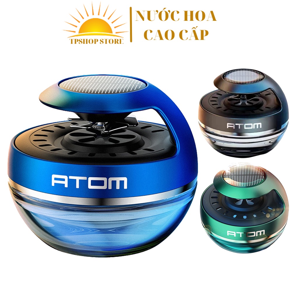 Nước hoa ô tô Atom chính hãng cao cấp đặt taplo,cánh quạt quay bằng năng lượng mặt trời hoàn toàn từ thiên nhiên