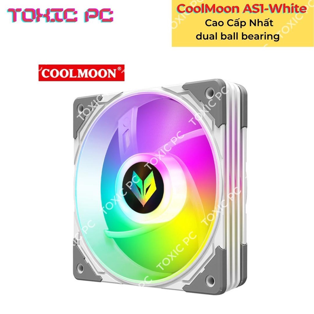 Quạt Tản Nhiệt, Fan Led RGB Coolmoon, Bộ Hub Coolmoon + điều khiển *Chính Hãng