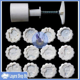 Khuôn Trung thu lò xo 50g hình 12 con giáp ms39