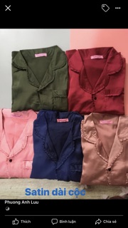 Bộ lụa satin mặc nhà