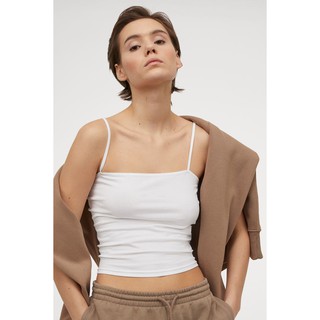 Áo hai dây H&M Cropped jersey strappy top 0759871