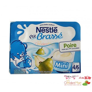 Sữa chua Nestle vị lê 4/6 tháng 6x60g date 011.2019