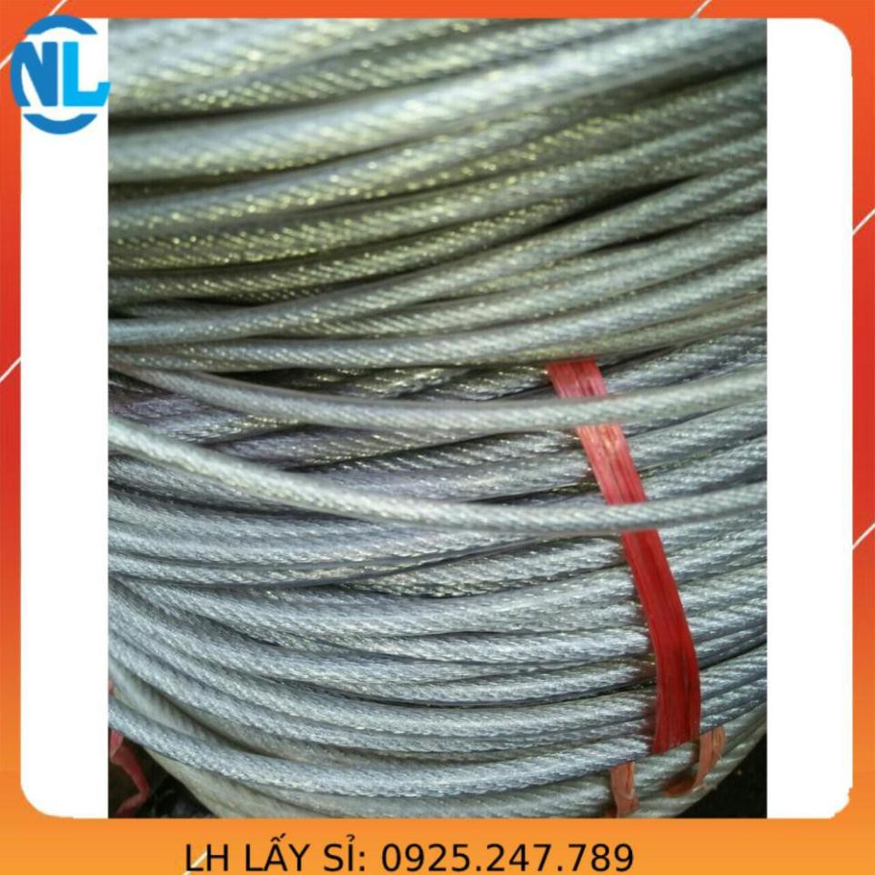 Dây cáp lụa bọc nhựa phi 3-4-5-6mm-tăng đơ-khóa cáp THÁI BÌNH VINA
