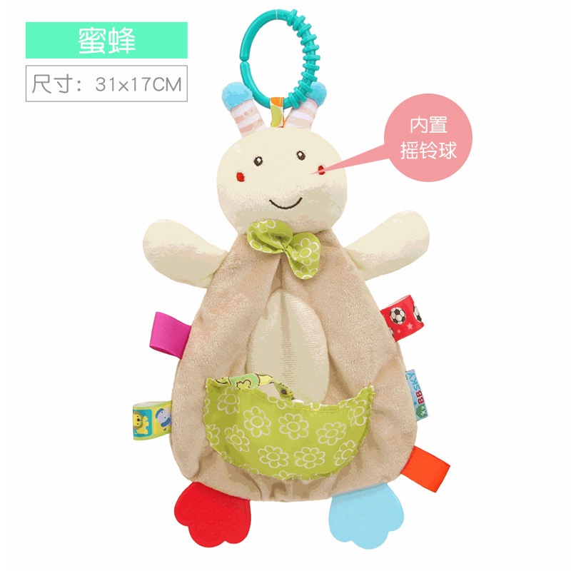 Đồ chơi lục lạc ZHAN QI TOYS hình thú nhồi bông mềm mại treo xe đẩy cho bé 0-3 tuổi