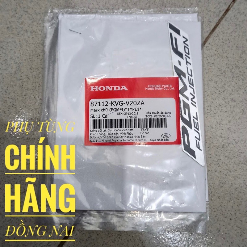 TEM CHỮ “PGM-FI FUEL INJECTION” ZIN CHÍNH HÃNG HONDA