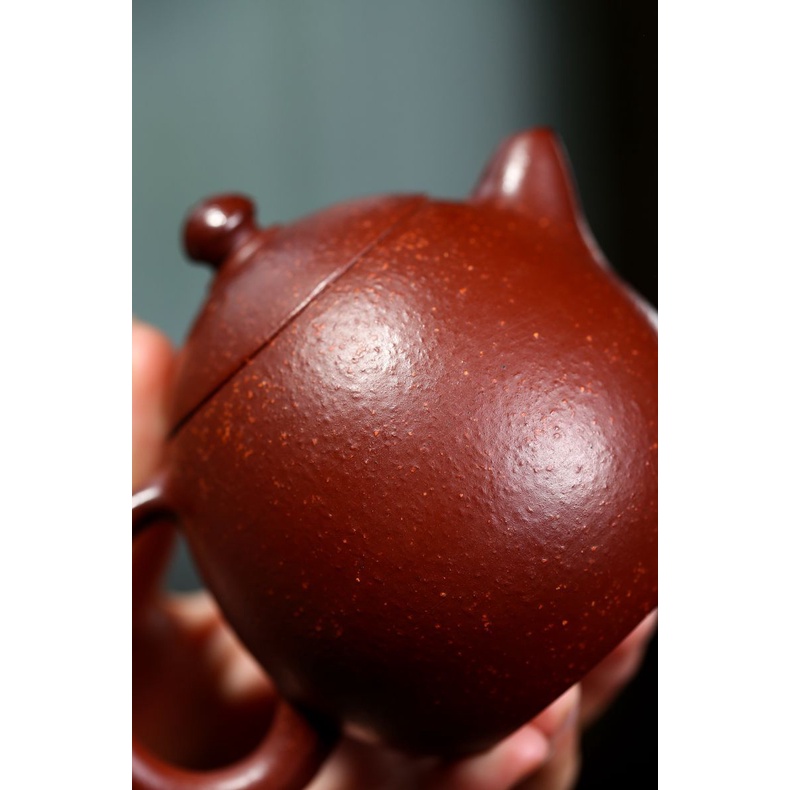 Ấm Tử Sa Nghi Hưng Long Đán 240 ml (Tử Ngọc Kim Sa)