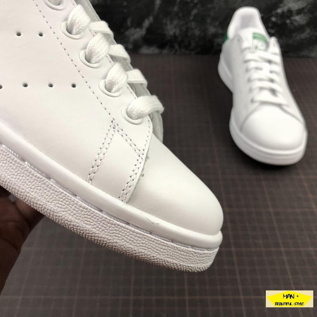 Giày thể thao sneaker Stan Smith trắng gót xanh lá bản cao cấp năng động, cá tính dành cho nam nữ