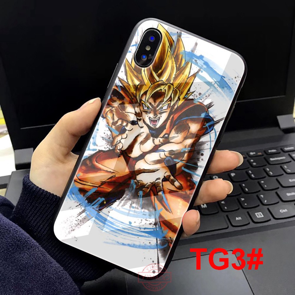 🌟2️⃣0️⃣2️⃣1️⃣🌟 Ốp điện thoại kính cường lực in hình songoku cho iphone 6 6s 7 plus 8 plus xr x xs max - A254