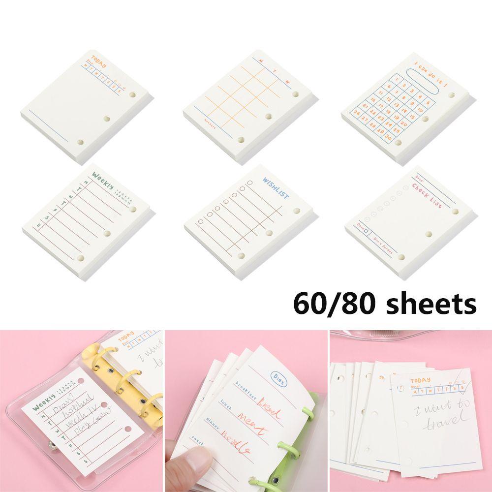 Bộ 60 / 80 Tờ Giấy Bìa Sổ Tay Nhật Ký Có Thể Nạp Lại