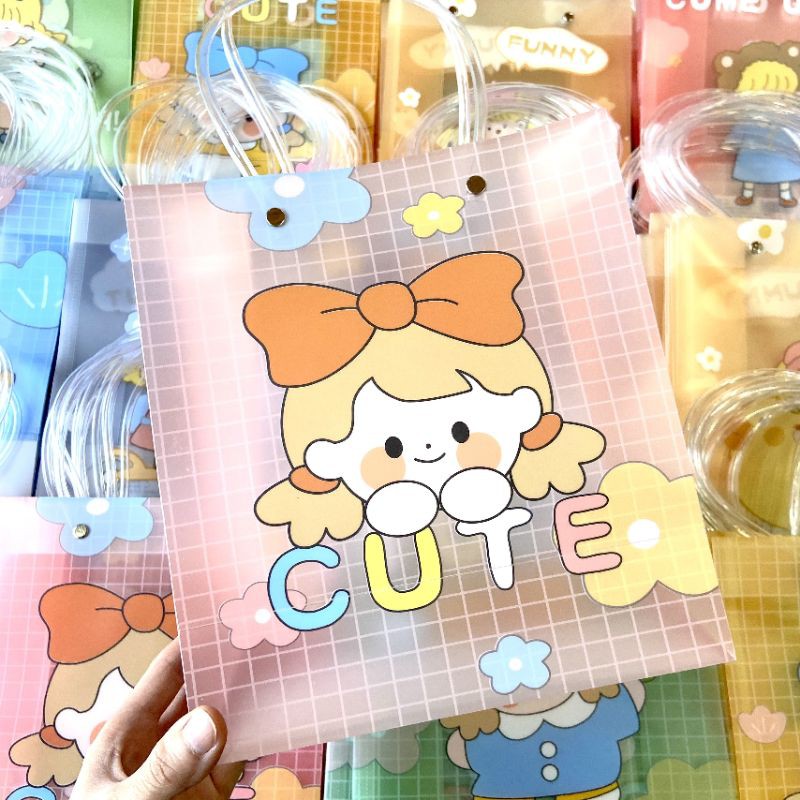 Túi xách đựng đồ bằng nhựa mẫu bé gái 14×16 (cm)