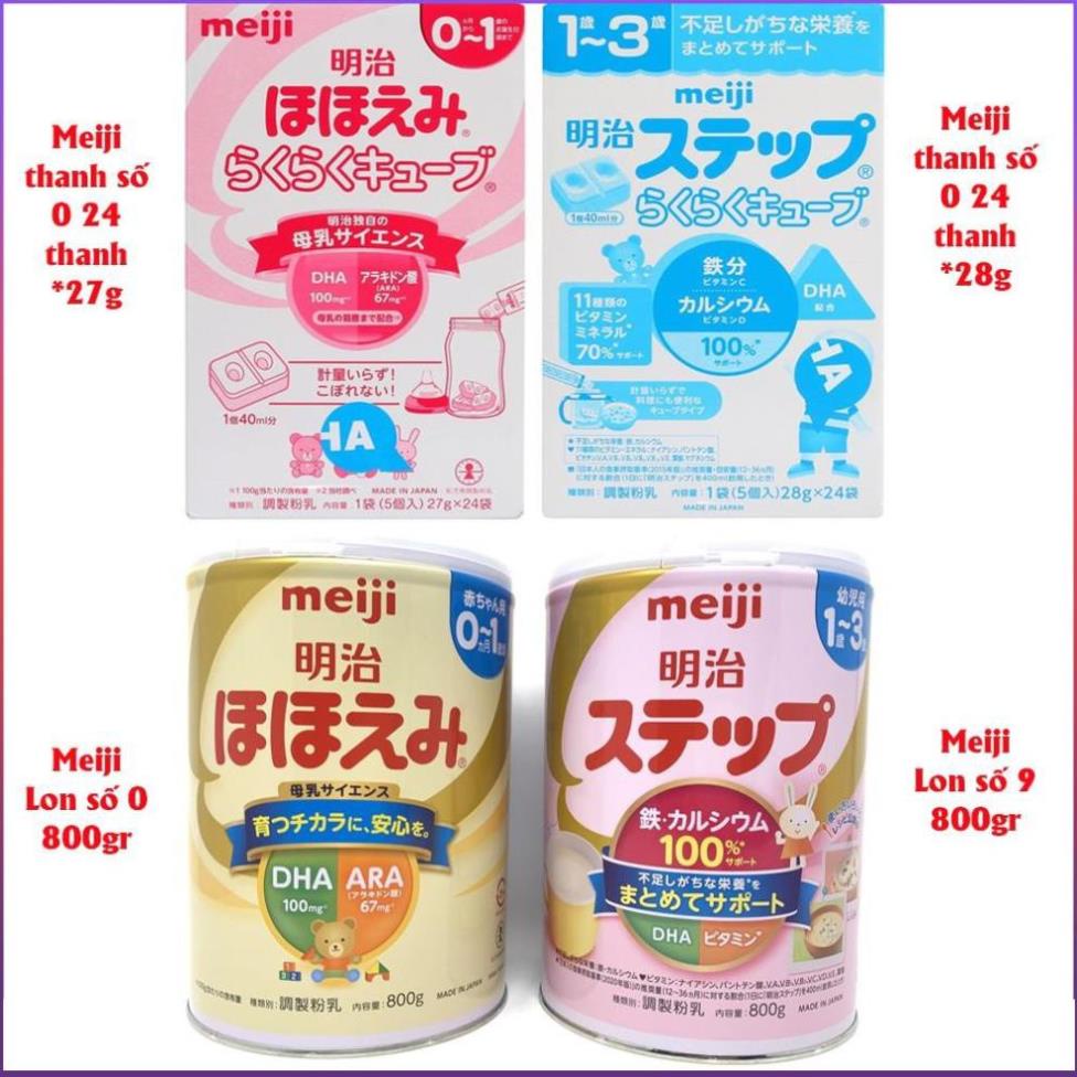[DATE:03/2023] Sữa Meiji nội địa Nhật Sữa bột Meiji lon 800gr sữa thanh Meiji 24 thanh