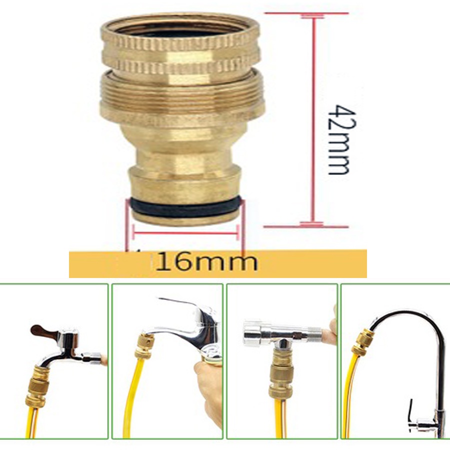 Khớp nối nhanh đồng thau, đầu nối nhanh vòi lavabo, dây cấp nước dễ sử dụng KC113TN