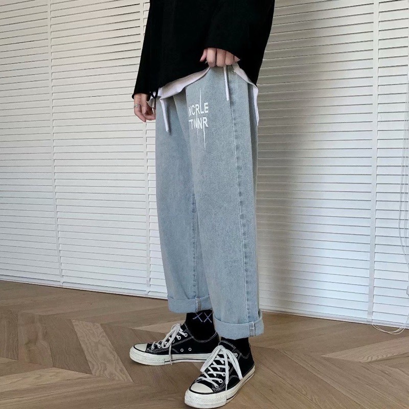 [Ảnh thật]quần jean ống rộng unisex hottrend | BigBuy360 - bigbuy360.vn