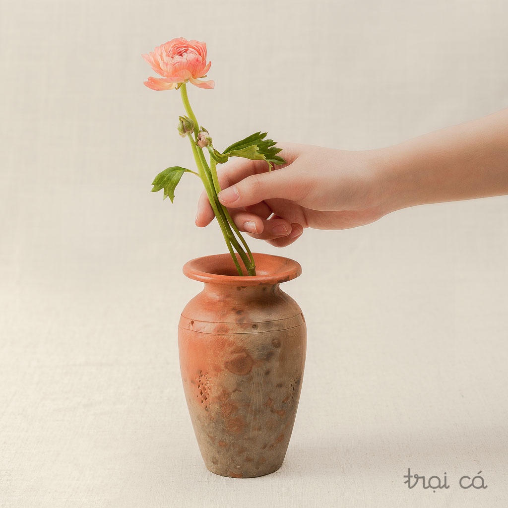 Lọ Hoa Nhí Đất Nung Trang Trí, Decor Đẹp