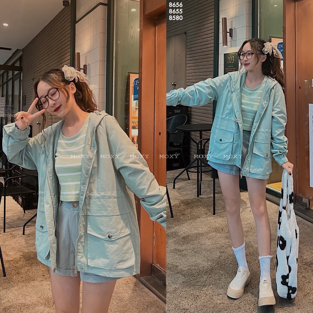 SP008655-Áo len sọc croptop