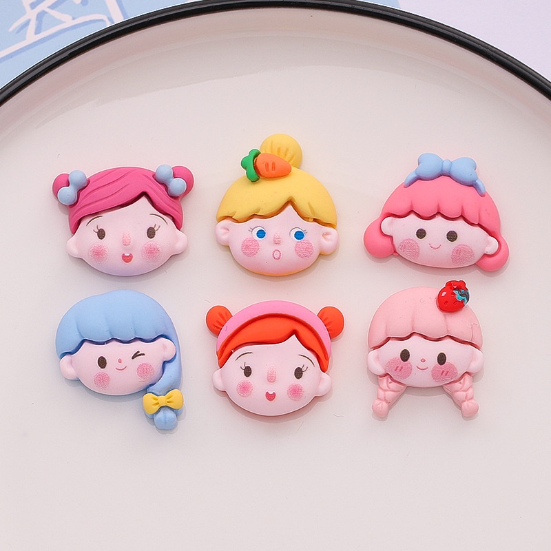 10 Phụ Kiện Keo Dán Hình Mặt Công Chúa Dùng Trang Trí Điện Thoại/ Album Ảnh