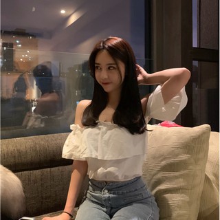 Áo Quây Croptop Trễ Vai