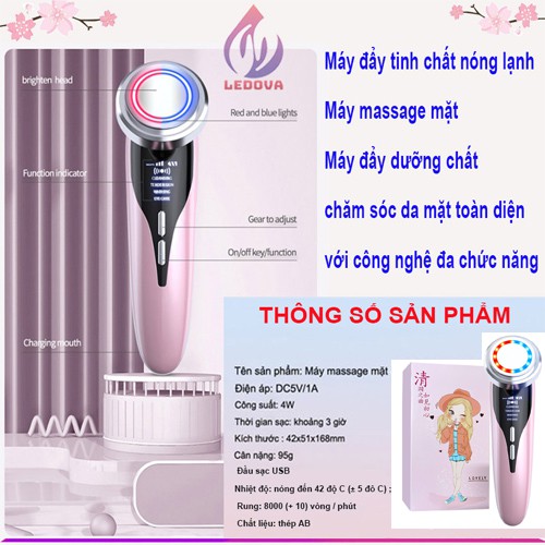 Máy đẩy tinh chất, massage, chăm sóc da mặt toàn diện tiện lợi [ Beauty instrument ]