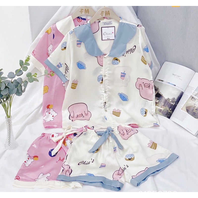 Đồ bộ đùi đẹp lụa satin cao cấp
