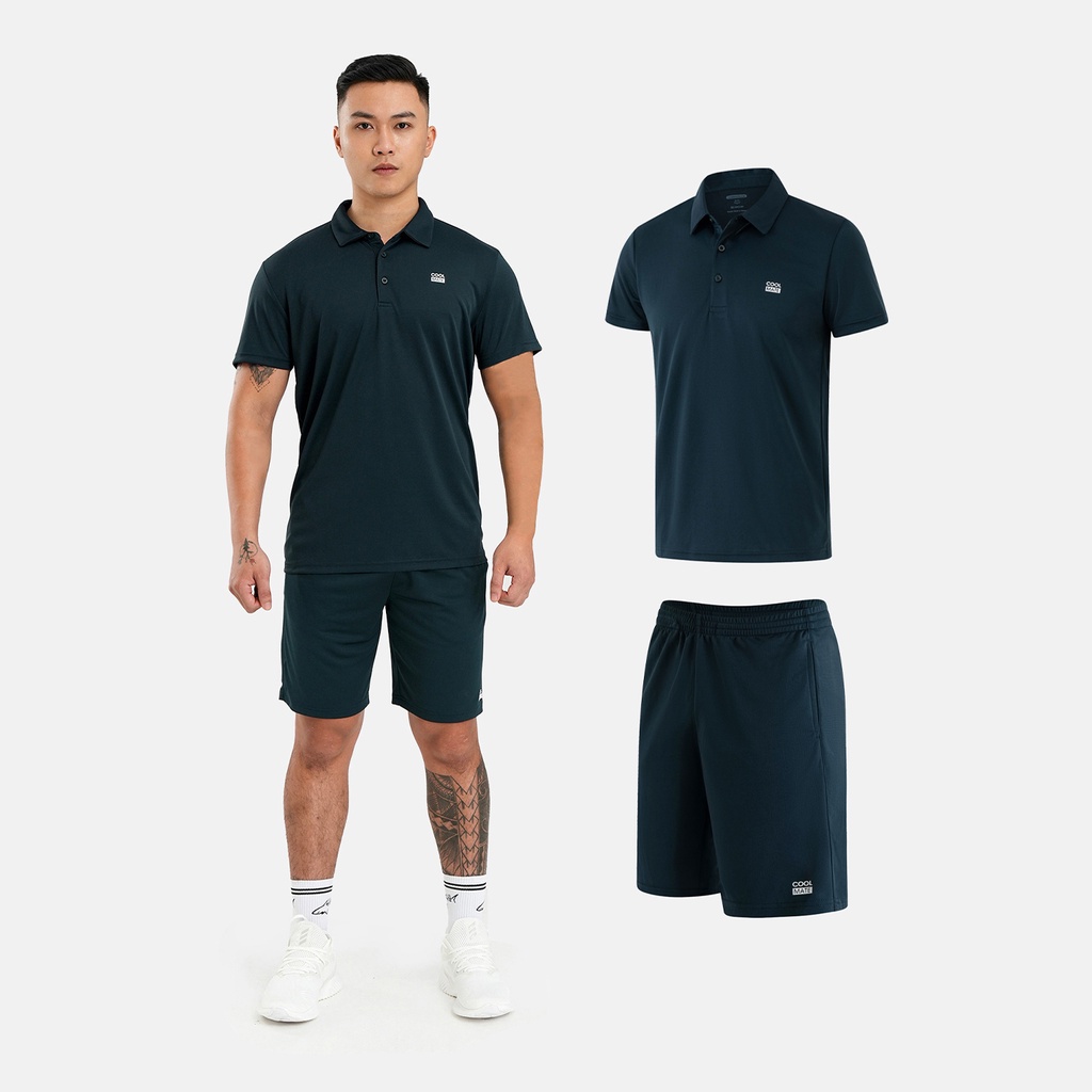 CoolActive Box - Đồ bộ thể thao nam vận động thoải mái XANH BÓNG ĐÊM - thương hiệu Coolmate
