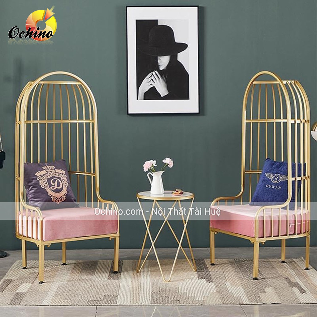 Ghế Trang Trí Hính Lồng Chim Dùng Decor Quán, Phòng Khách Phòng Ngủ