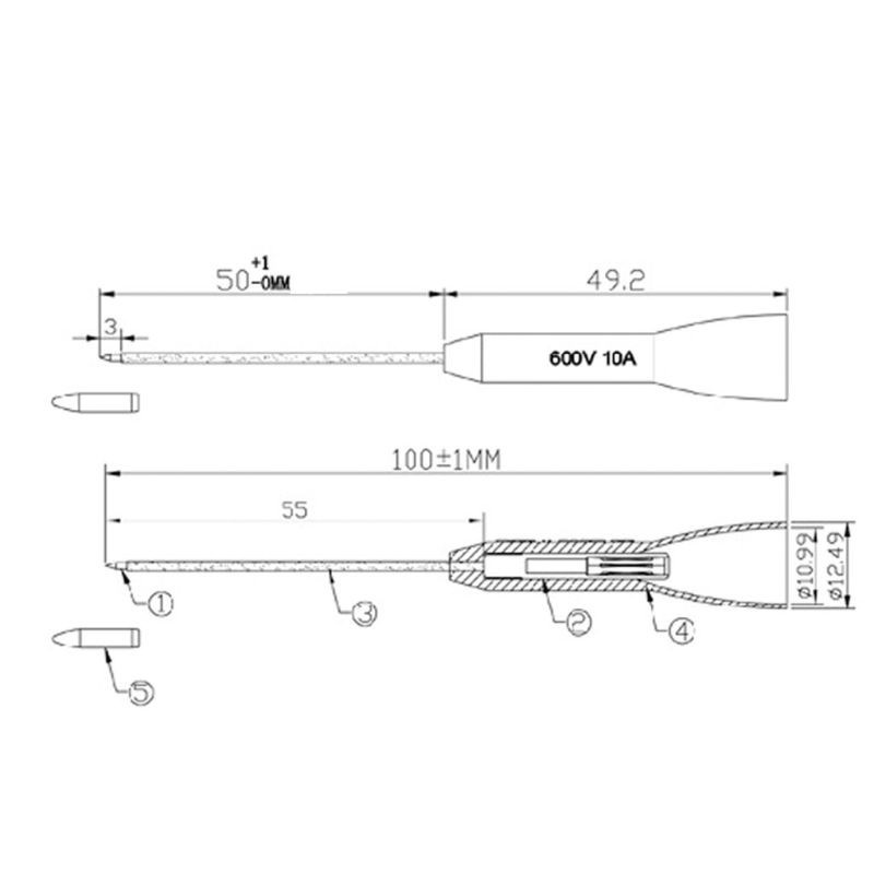 1 Cặp Đầu Dò 1mm Cho Đồng Hồ Vạn Năng 2mm